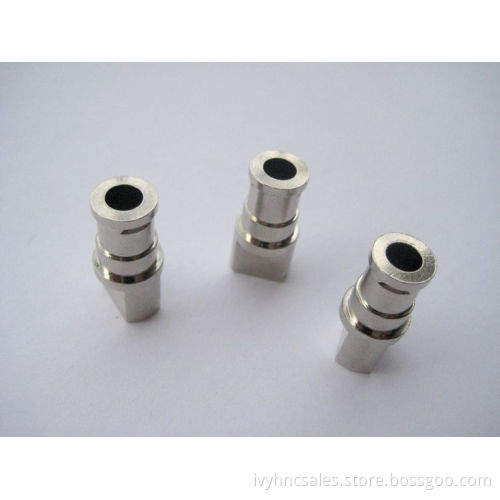 CNC machining and milling brass Nickle-plated connector